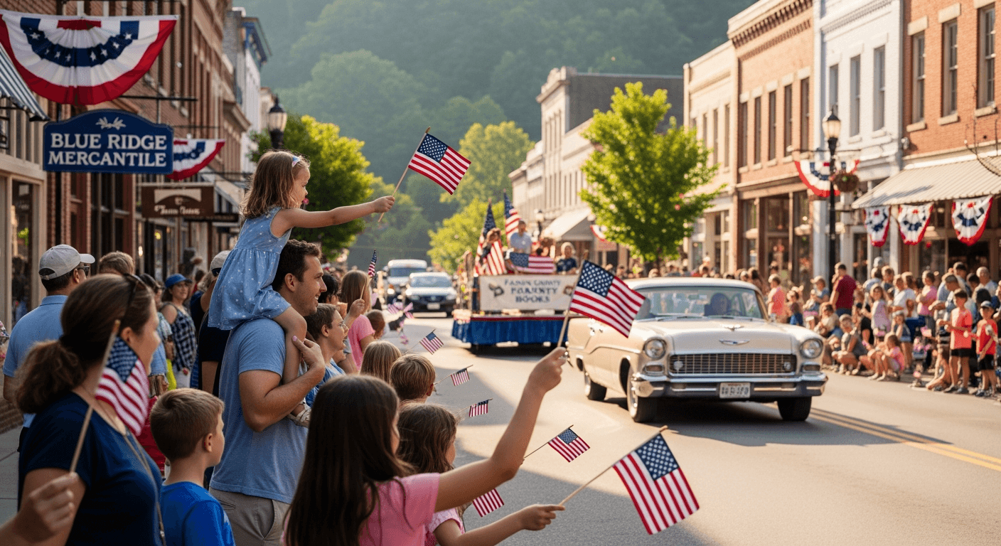 Blue Ridge Goes All-Out for July 4: 5K, Old Timers' Parade and an Extra-Large Lake Fireworks Show for America's 250th