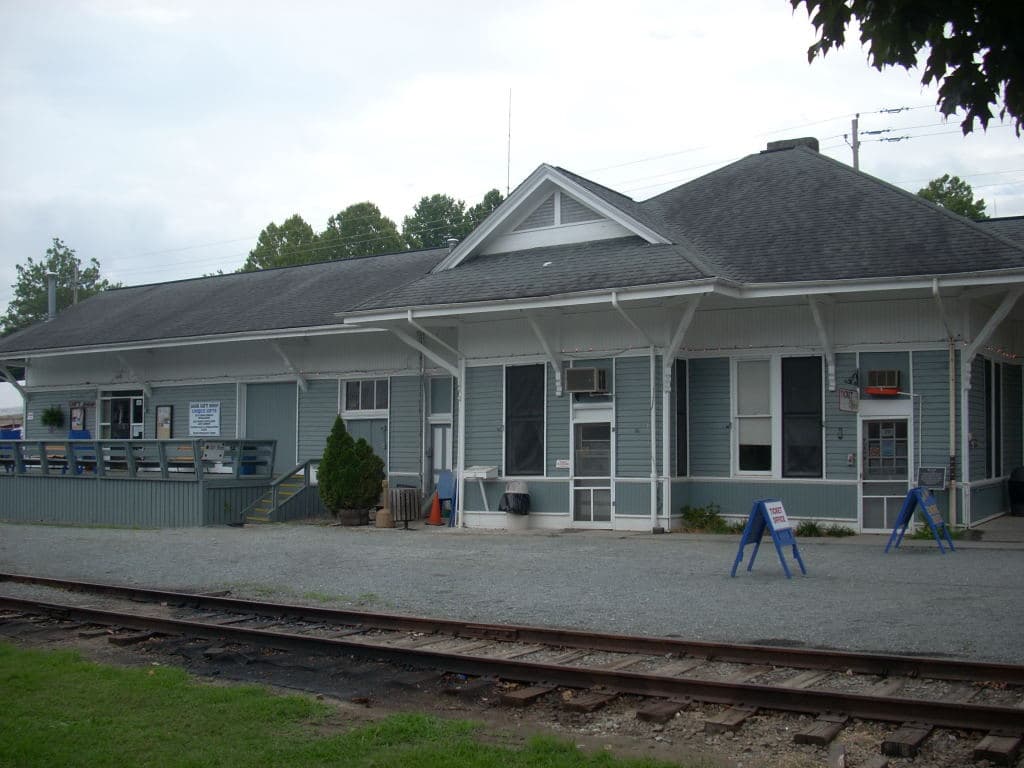The historic 1906 Blue Ridge Depot, departure point for the Blue Ridge Scenic Railway